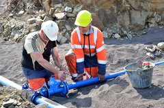 Travaux de raccordement au réseau d'eau potable